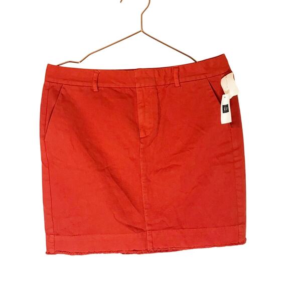 GAP Dresses & Skirts - Gap raw hem orange skirt 4 tall NWT